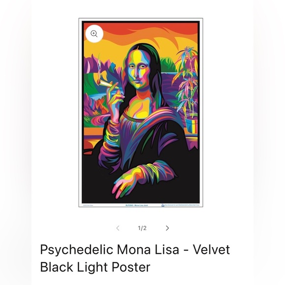 Other - Psychedelic Velvet Black Light Poster